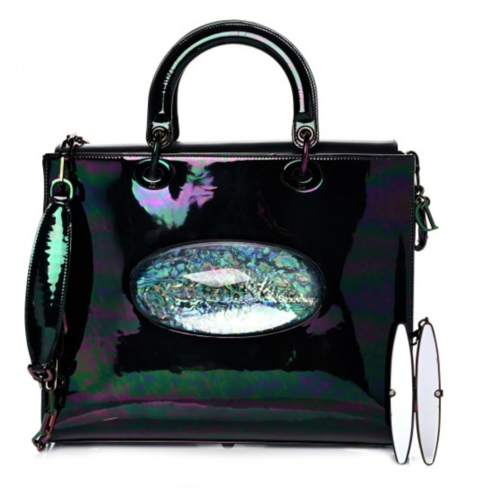 SOLD Extremely rare limited edition Lady Dior Art bag by Gisela Colon